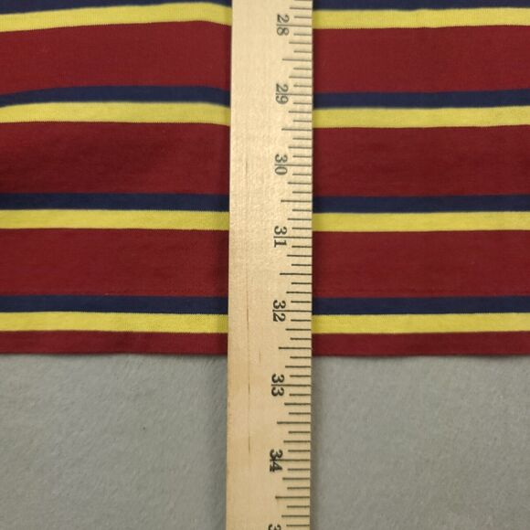 Polo Golf Ralph Lauren Polo Shirt Mens XL Red Yellow Navy Stripe Cotton Blend - Picture 11 of 11